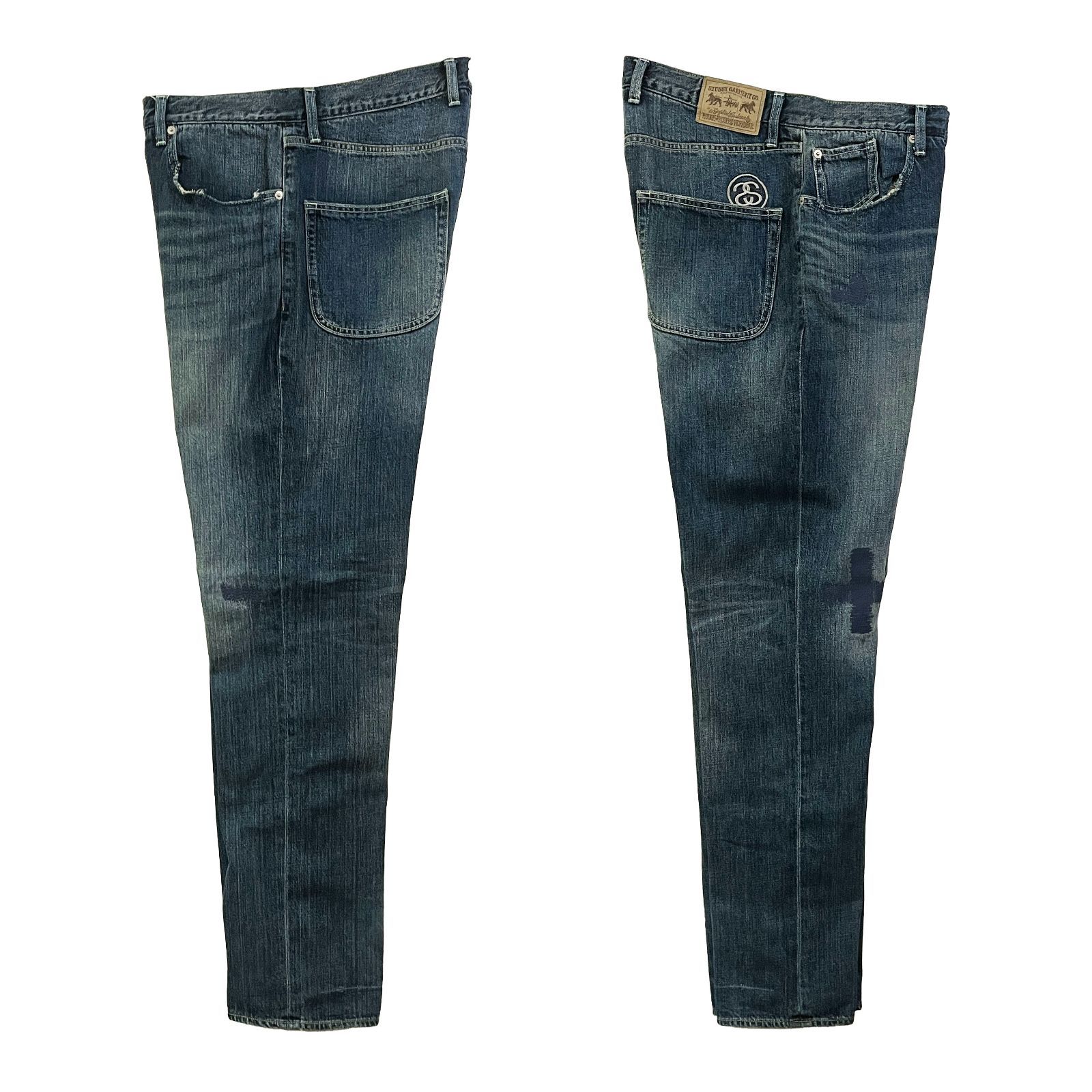 USED／34インチ】STUSSY ROUGH u0026 RUGGED DENIM リペアー 