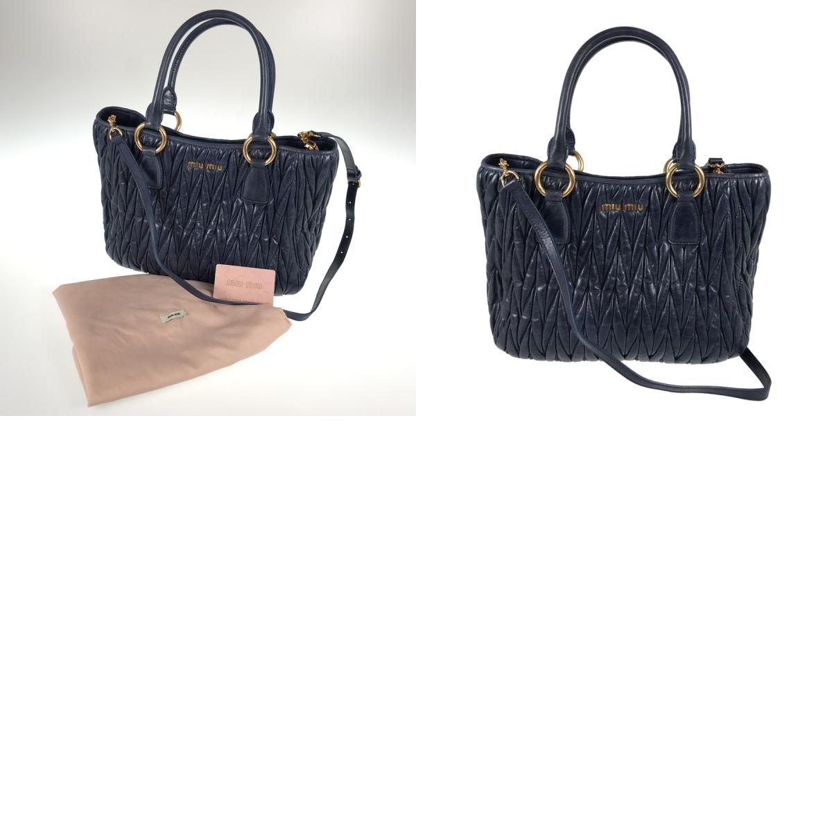 ミュウミュウ MIUMIU レザー トートバッグ sh【中古】 - メルカリ