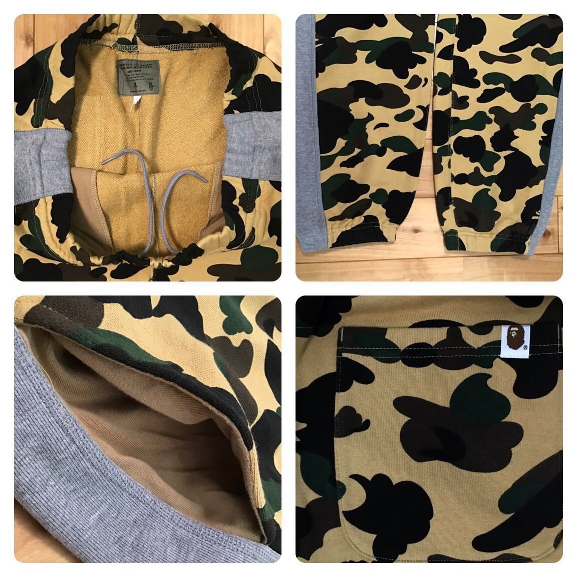 a bathing ape 蓄光 Text code camo スウェットパンツメンズ