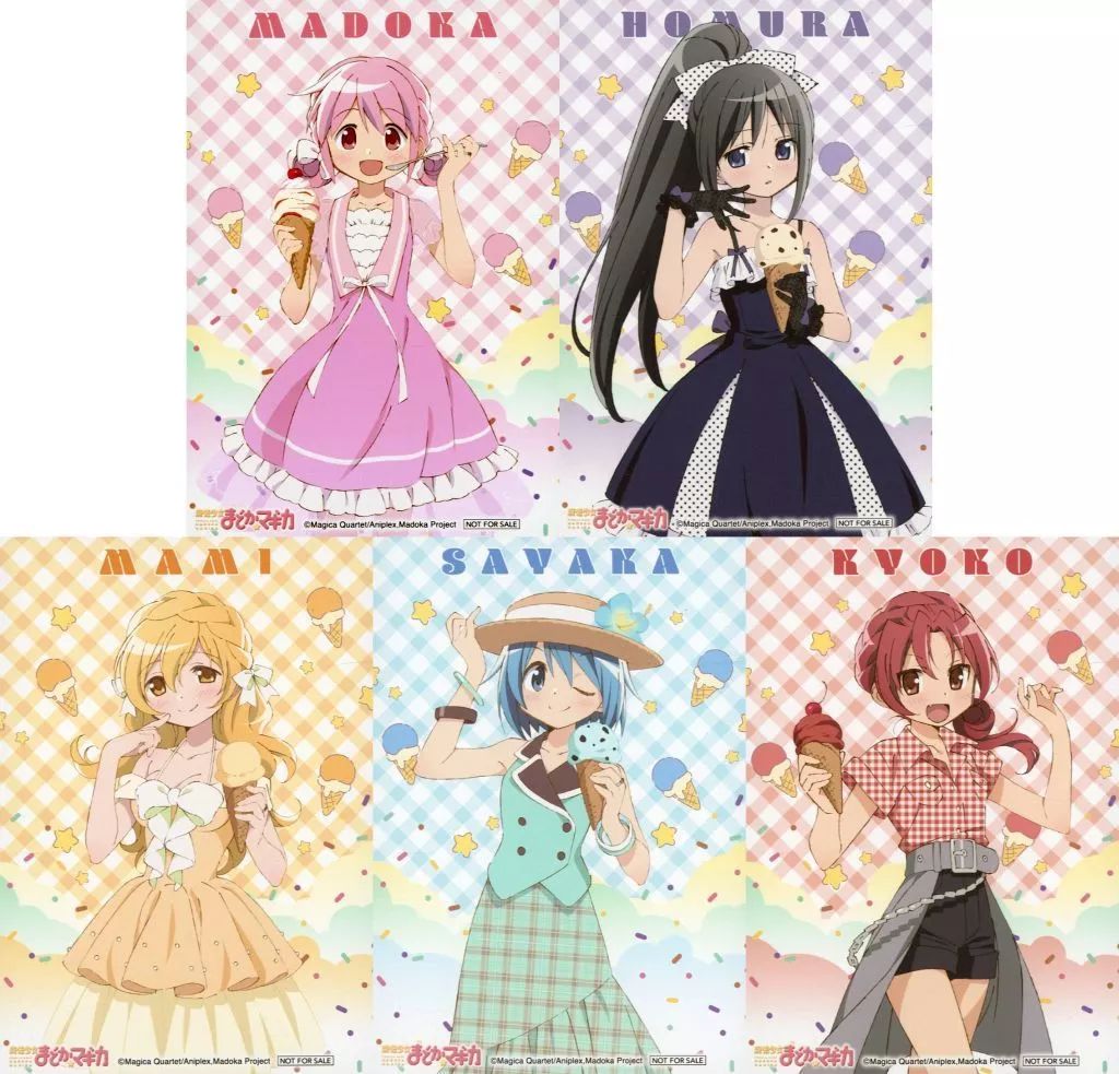 中古】キャラカード 全5種セット ブロマイド 「魔法少女まどか☆マギカ