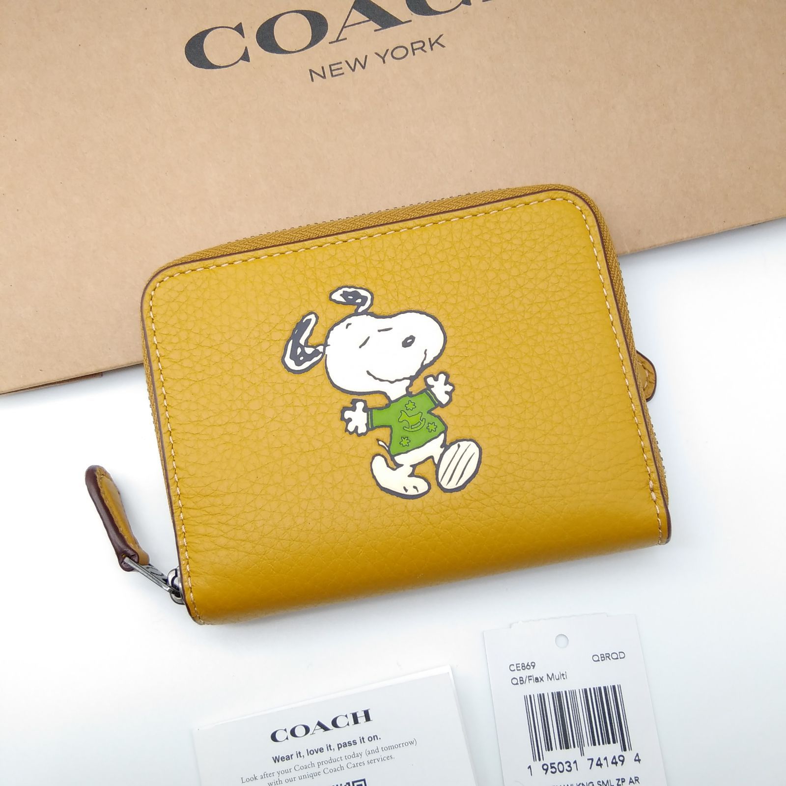 コーチ COACH×PEANUTS 財布 スヌーピー レディース 二つ折り財布 ミニ