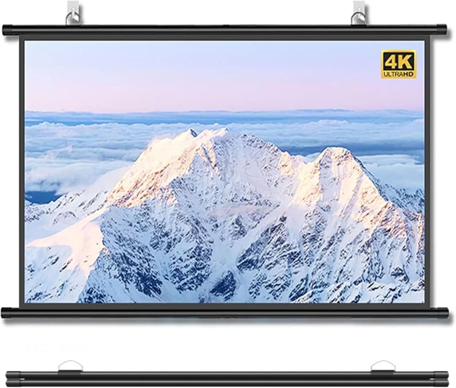 【送料無料＆迅速発送】プロジェクター スクリーン 携帯型スクリーン 吊り下げ 折りたたみ 4K 80インチ 4:3 170視野角 投影用 屋外屋内 会議 教室 映画 壁掛け型