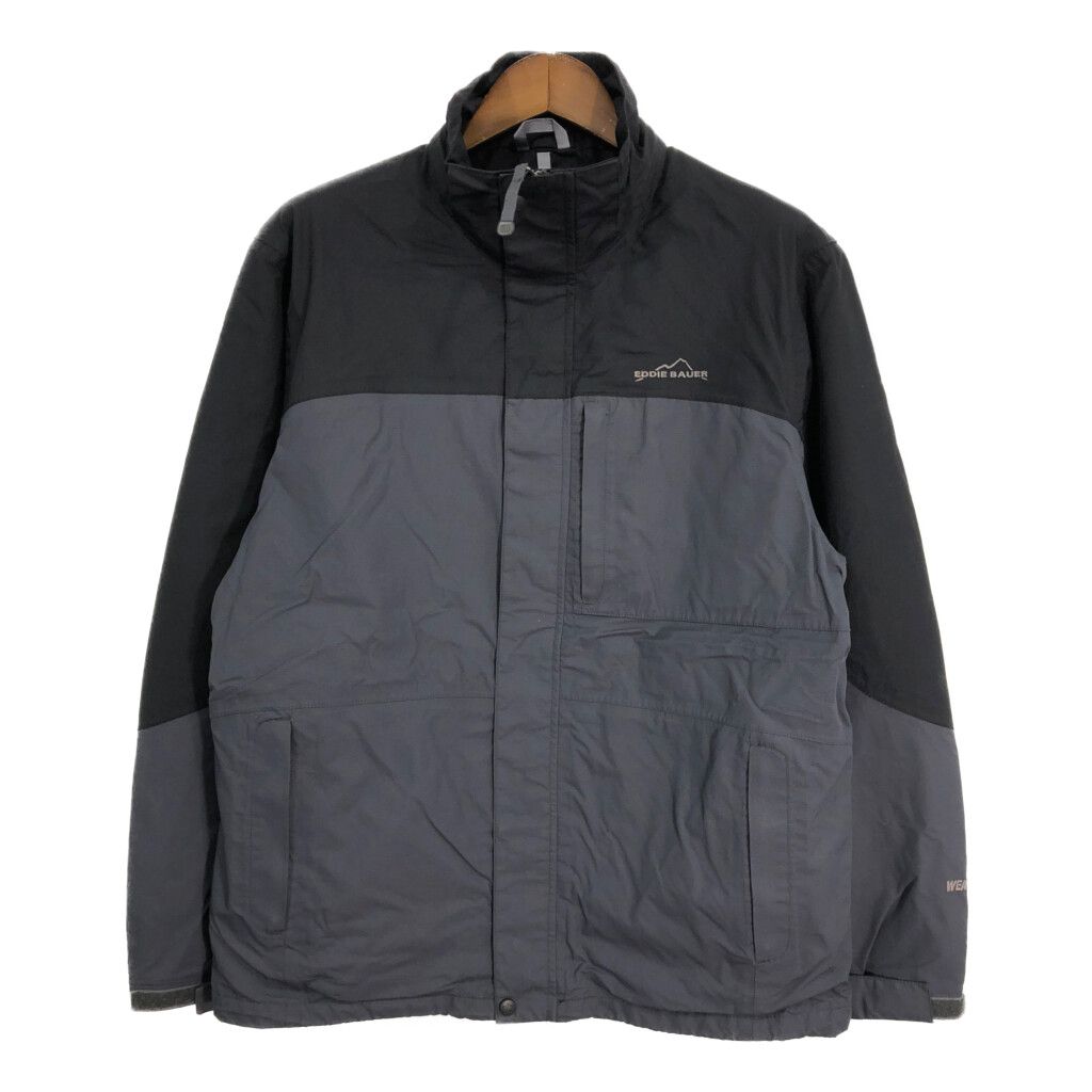Eddie Bauer エディーバウアー WEATHER EDGE ナイロンジャケット アウトドア グレー (メンズ L) 中古 古着 S6235
