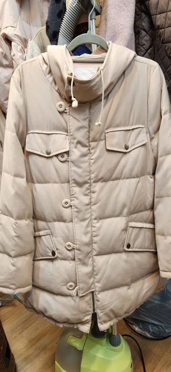 JILL STUART フード ダウン アウター ピンク ベージュ