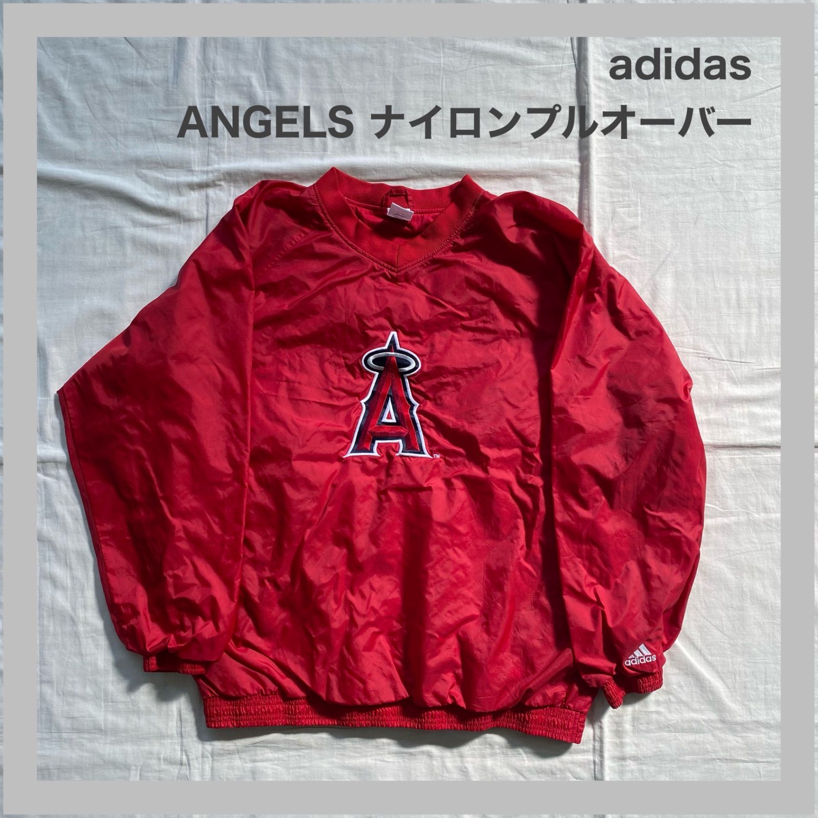 adidas アディダス ANGELS ロサンゼルスエンゼルス ナイロンプルオーバー MLB 大谷翔平 マイクトラウト 2XO - メルカリ