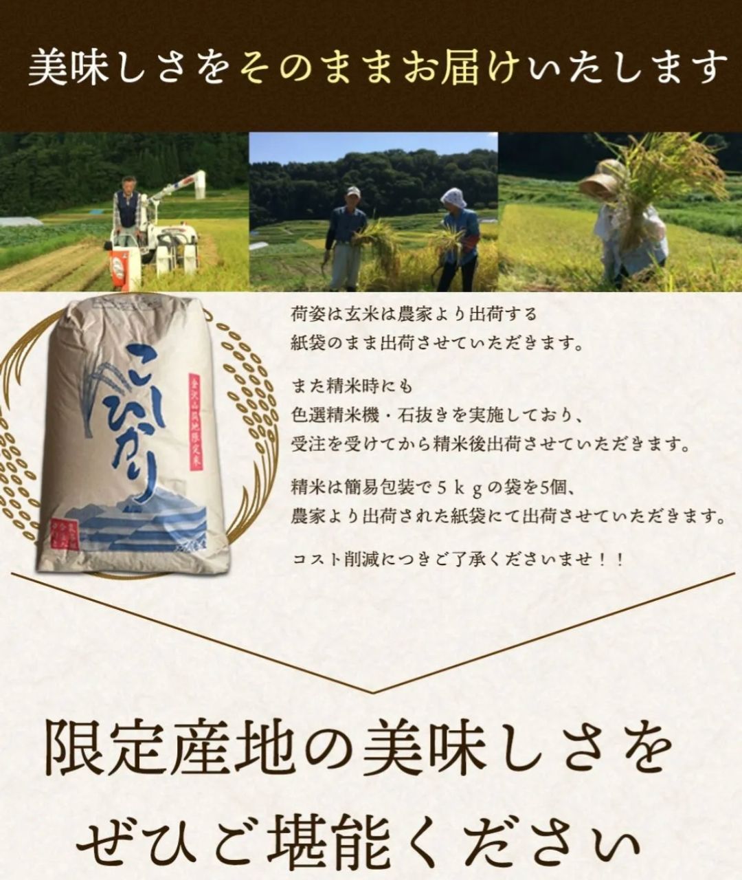 木更津 【農家直送】石川県産 令和4年9月収穫 米 こしひかり 玄米 30kg