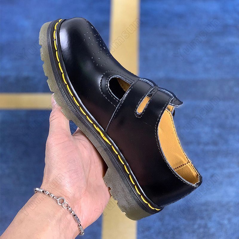 Dr.Martens  ドクターマーチン レディース メリージェーン POLLEY Tバーシューズ 1461 ブラック 革靴 黒 シューズ レザー ワーク ショート 女性