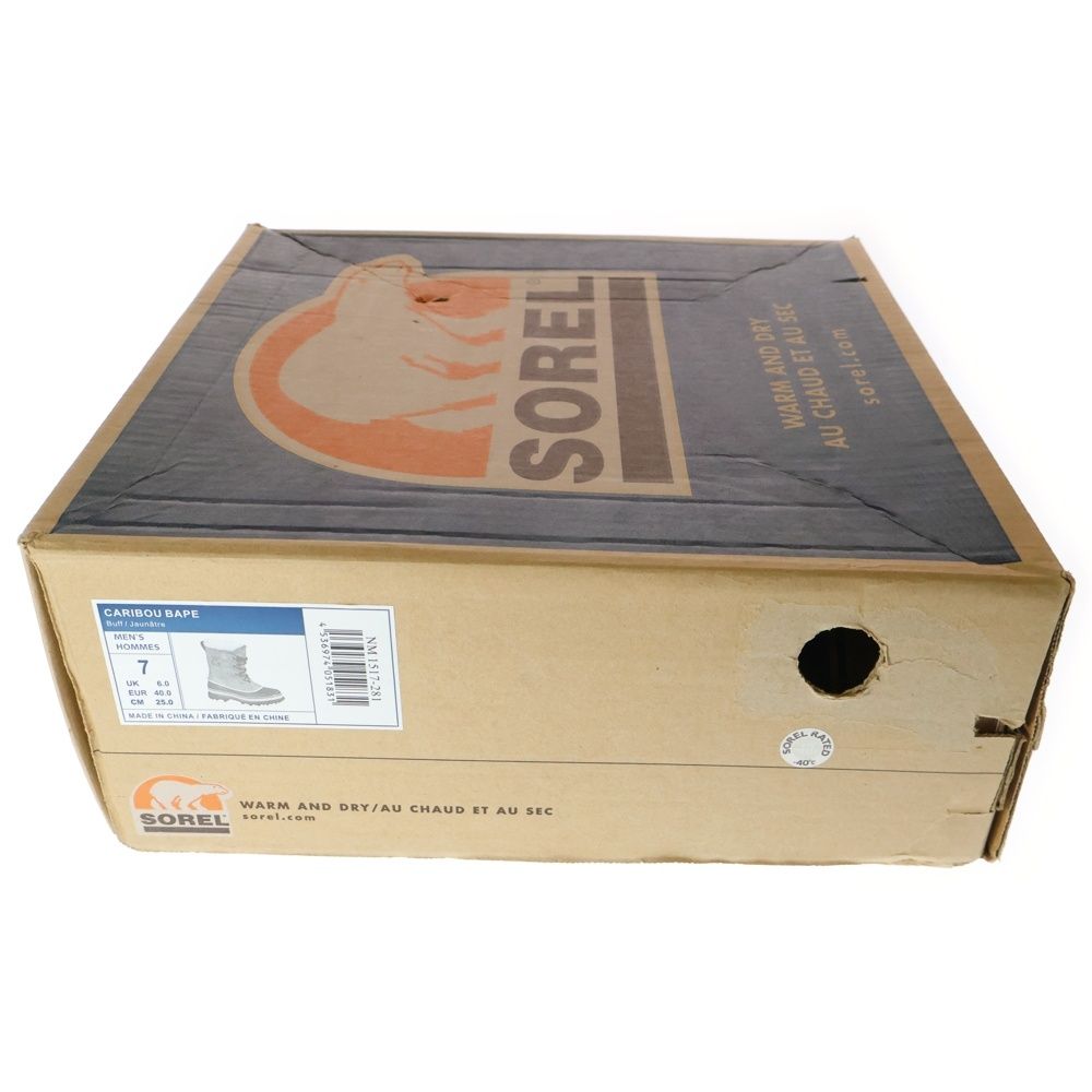 SOREL ソレル ×A BATHING APE CARIBOU BAPE ア ベイシング エイプ サルカモ カリブー スノーブーツ レディース ブラウン NM1517-281 WWW_MORNINGWALKER_COM