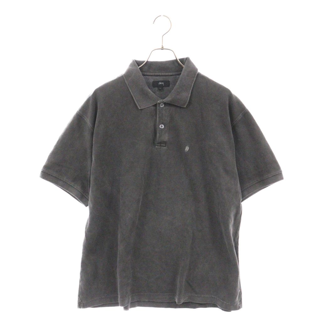 STUSSY (ステューシー) 24SS PIGMENT DYED PIQUE POLO ピグメントダイピケポロ ポロシャツ グレー 1140339  0001 - メルカリ