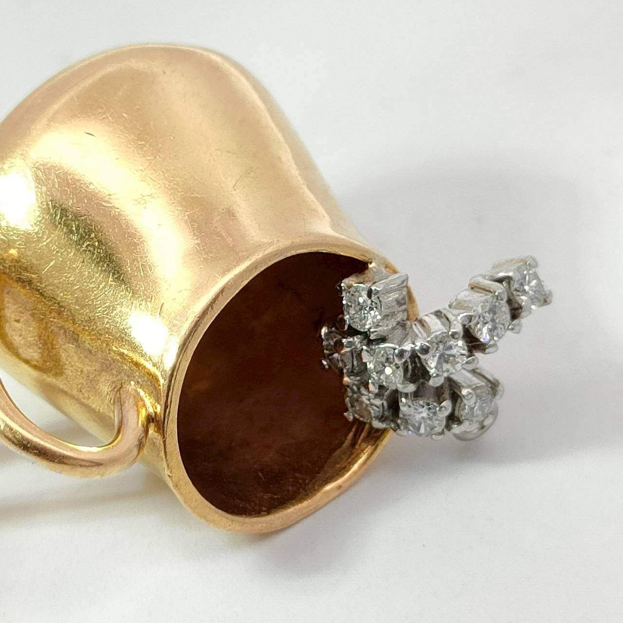 18金 K18 男女兼用 ポットデザイン ネックレストップ 4.16ｇ C934