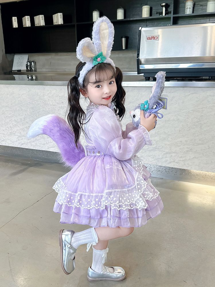 コスチューム衣装うさ耳かわいいウサギ紫パープルうさぎ