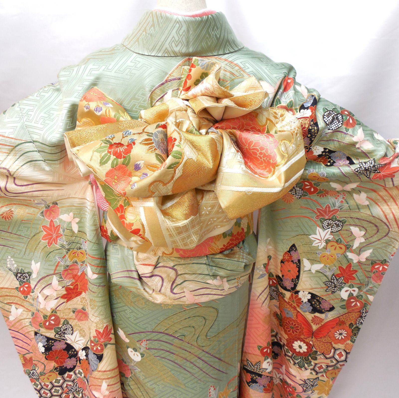 フォロワ割】極美品☆振袖フルセット 正絹 成人式 振袖 7点