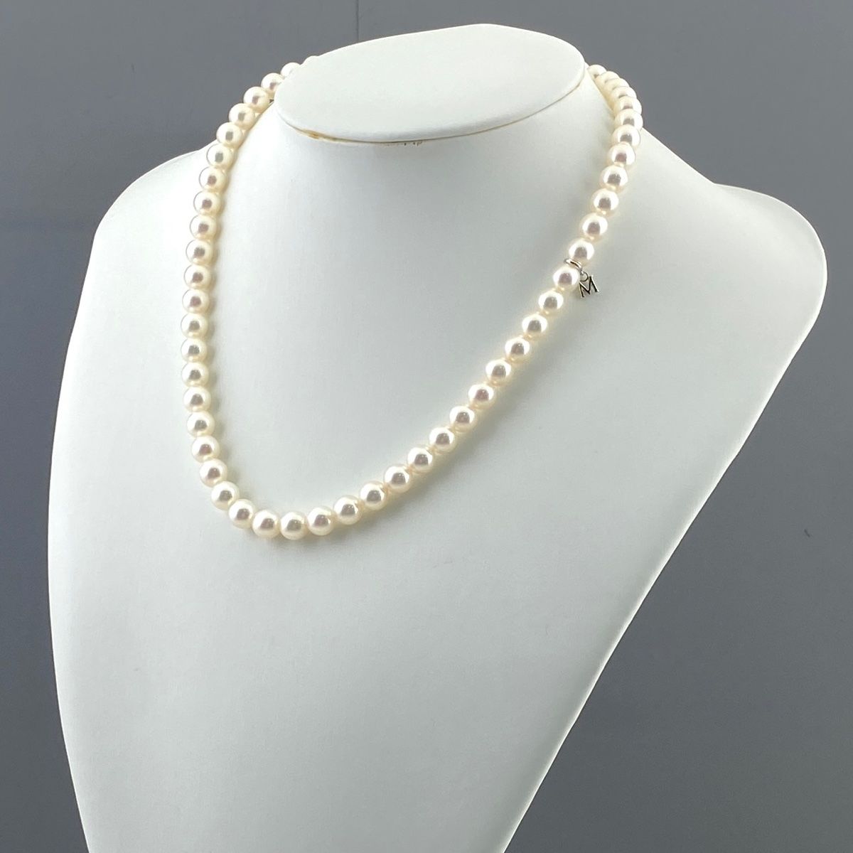 ミキモト MIKIMOTO パール デザインネックレス WG ホワイト