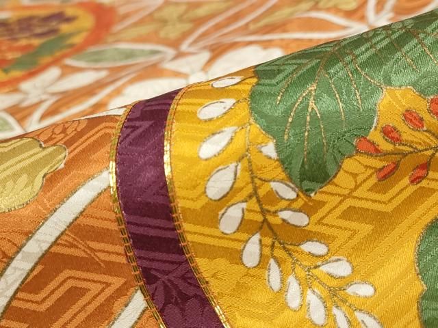 平和屋着物□豪華振袖 駒刺繍 七宝花丸文 金彩 正絹 逸品