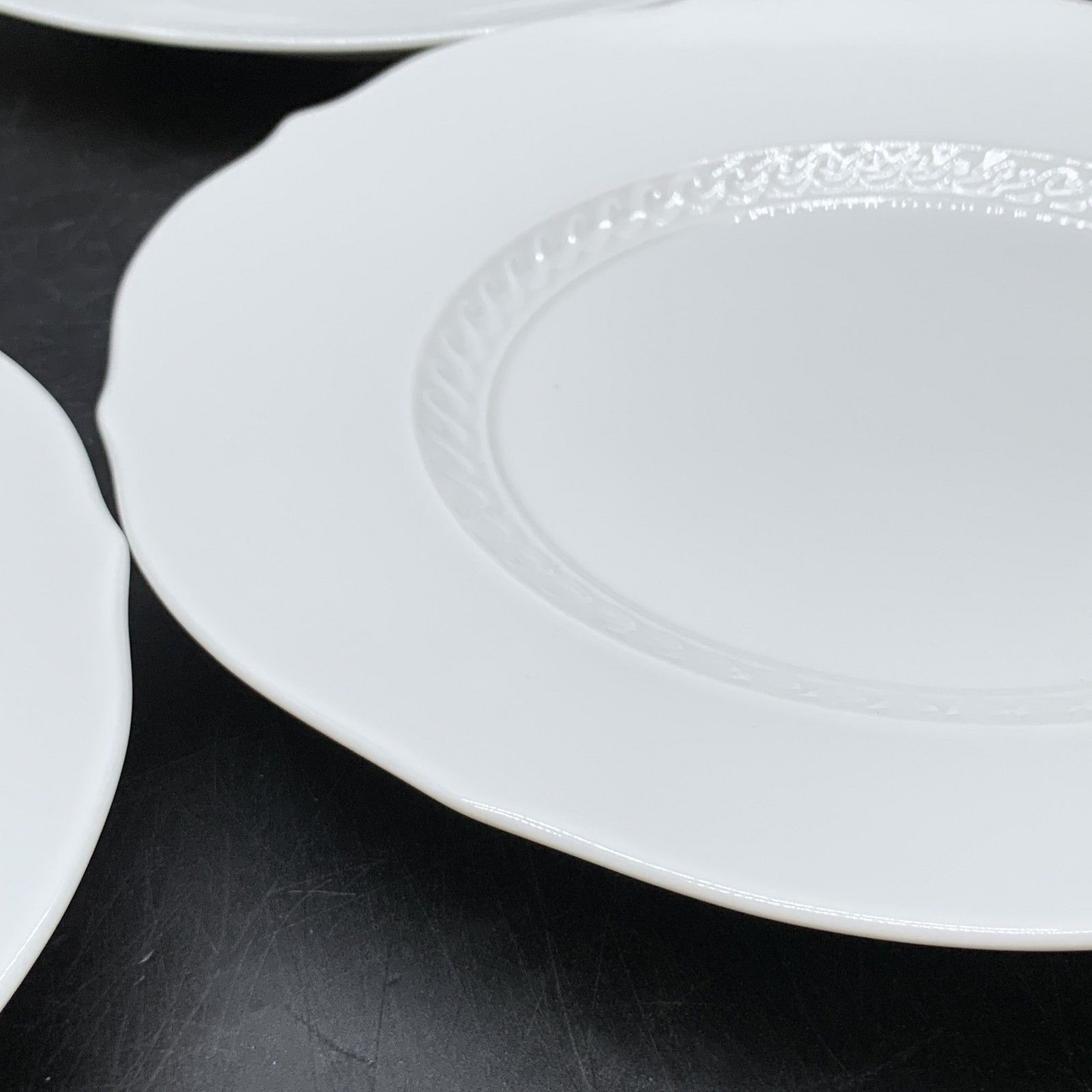 P398 リチャードジノリ ミュージオ ホワイトシリーズ 4枚おまとめ 直径約26㎝ ディナープレート Richard Ginori ホワイト プレート 白 大皿 ATMAENTERPRISE_COM