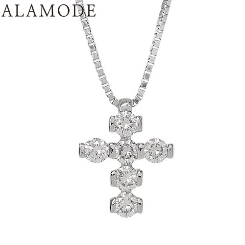 Damiani ダミアーニ トゥラッティ ダイヤモンド クロス ネックレス K18 ホワイトゴールド WG ネックレス アクセサリー ジュエリー 十字架モチーフ 6PD シルバー銀 レディース 41100050279 アラモード