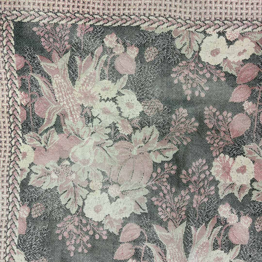 vintageラグ カーペット USA製 フラワー 野菜 レトロ 1880