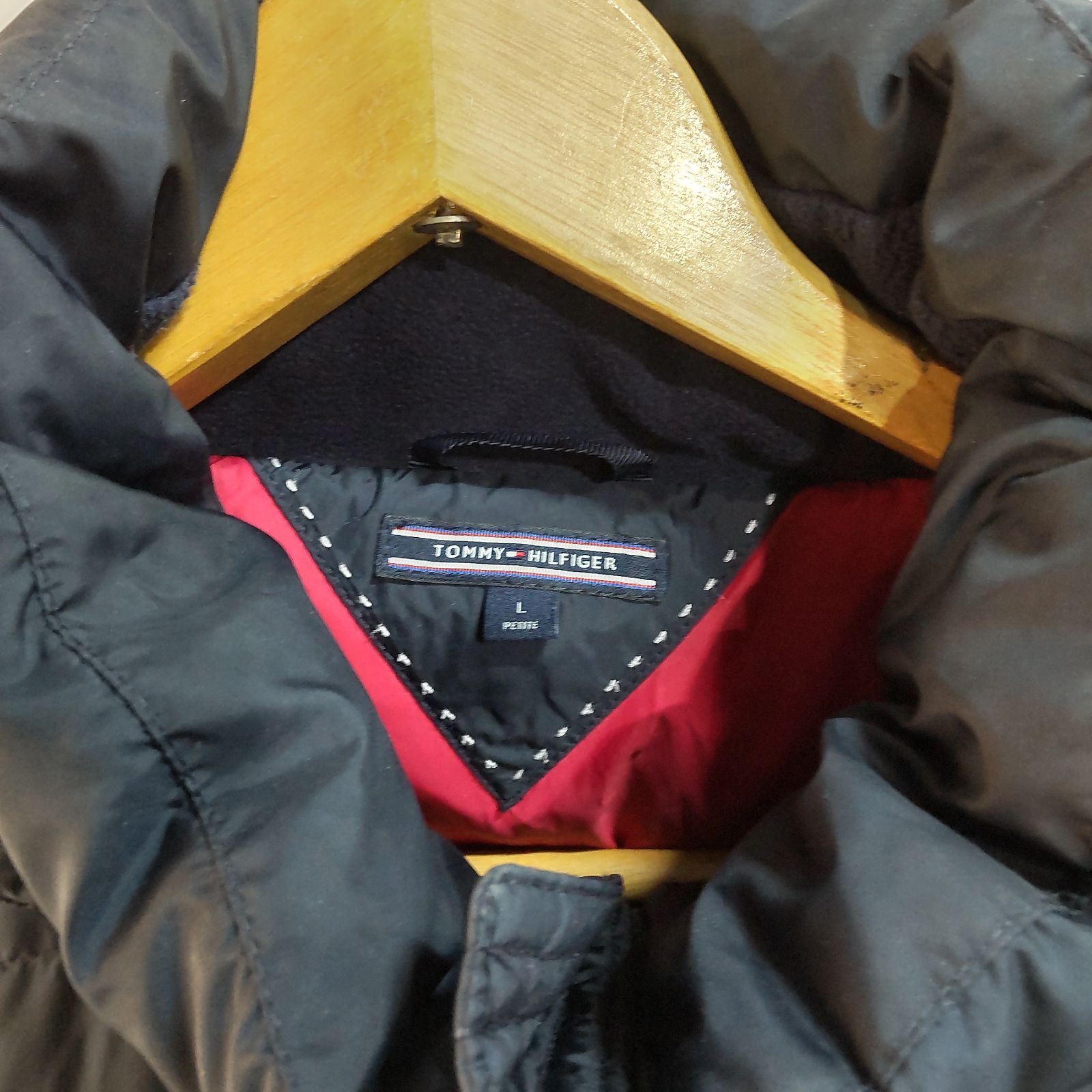 TOMMY HILFIGER トミーヒルフィガー レディース ロングダウン ネイビー 