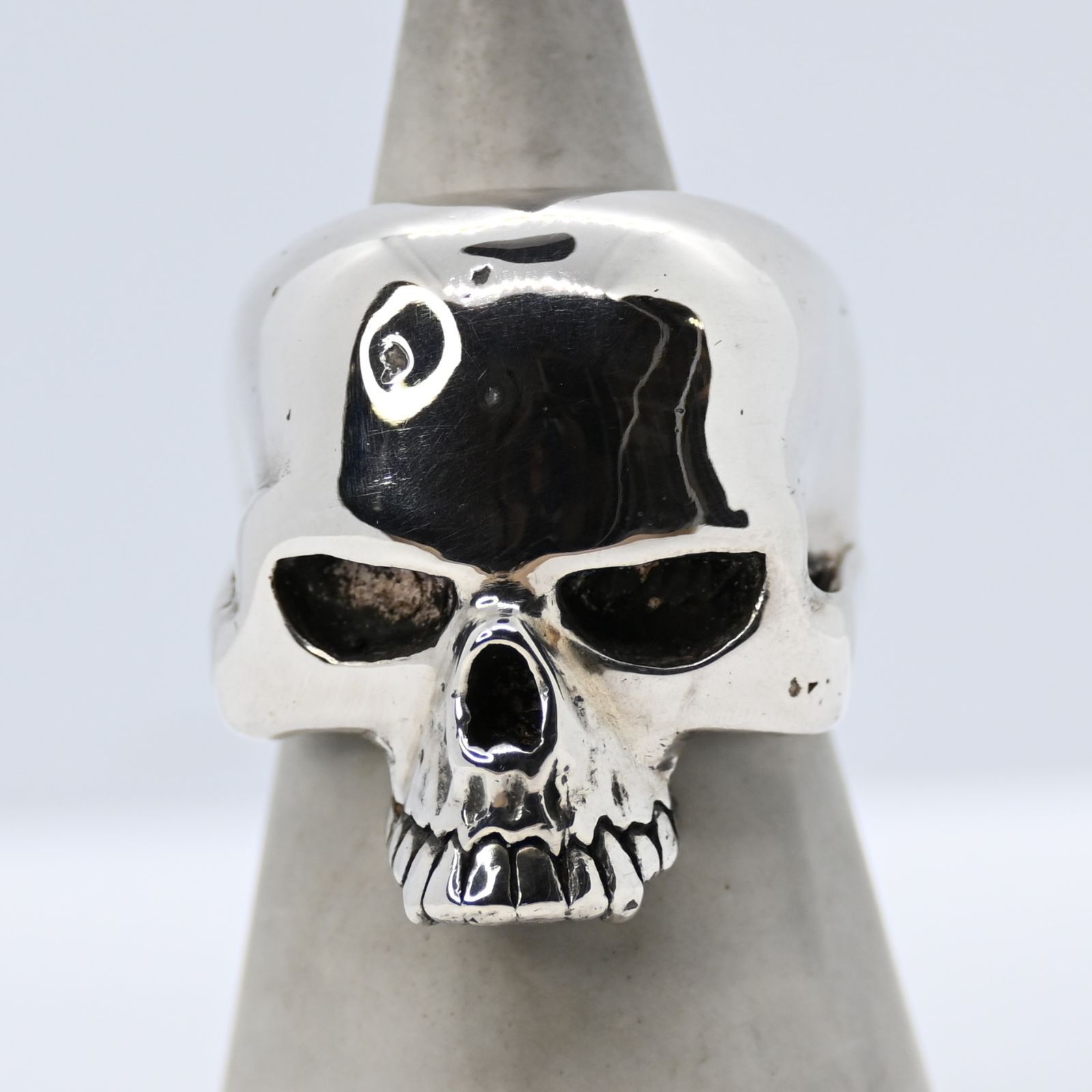 研磨済】CRAZY PIG LARGE EVIL SKULL リング シルバー 19号 silver 925