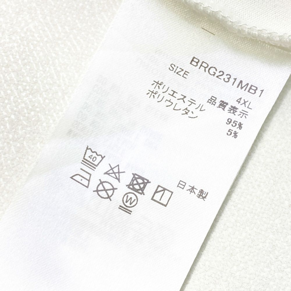 サイズ：4XL BRIEFING GOLF ブリーフィング 2023年 半袖モックネックTシャツ  ホワイト系 [240101476321] ゴルフウェア メンズ ストスト BRIEFING GOLF ブリーフィング 2023年 半袖モックネックTシャツ