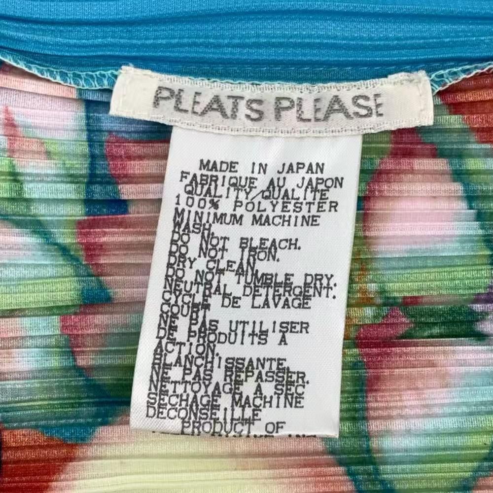 希少 美品イッセイミヤケ プリーツプリーズ 赤黒虎柄 長袖シャツ PLEATS PLEASE プリーツプリーズ イッセイミヤケ PP86-JK533