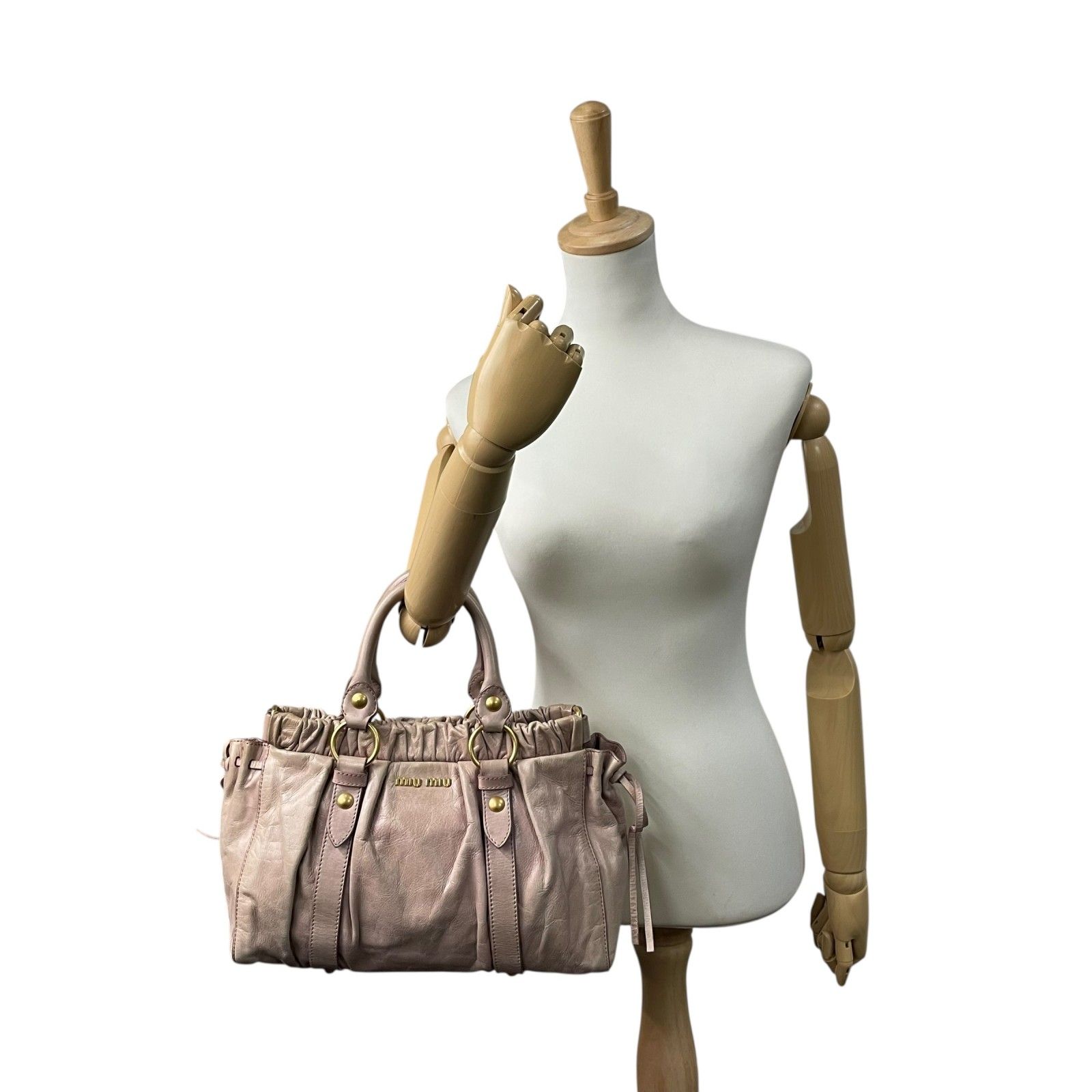 美品 miumiu ミュウミュウ 2WAY ハンドバッグ ヴィッテロルクス