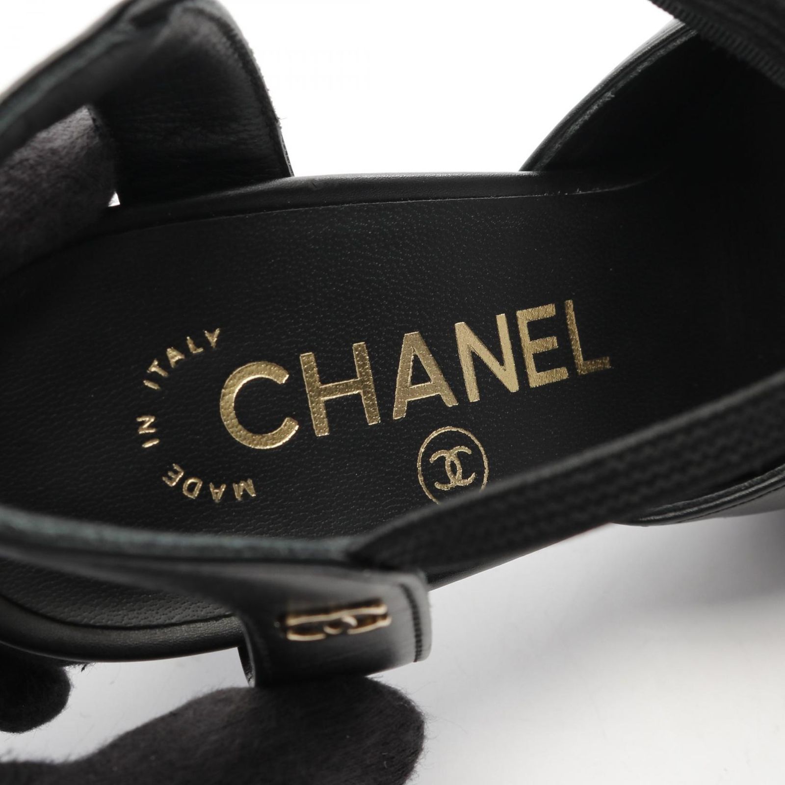 シャネル CHANEL パンプス ココマーク リボン G36359 ブラック シャネル CHANEL パンプス ココマーク リボン G36359 ブラック