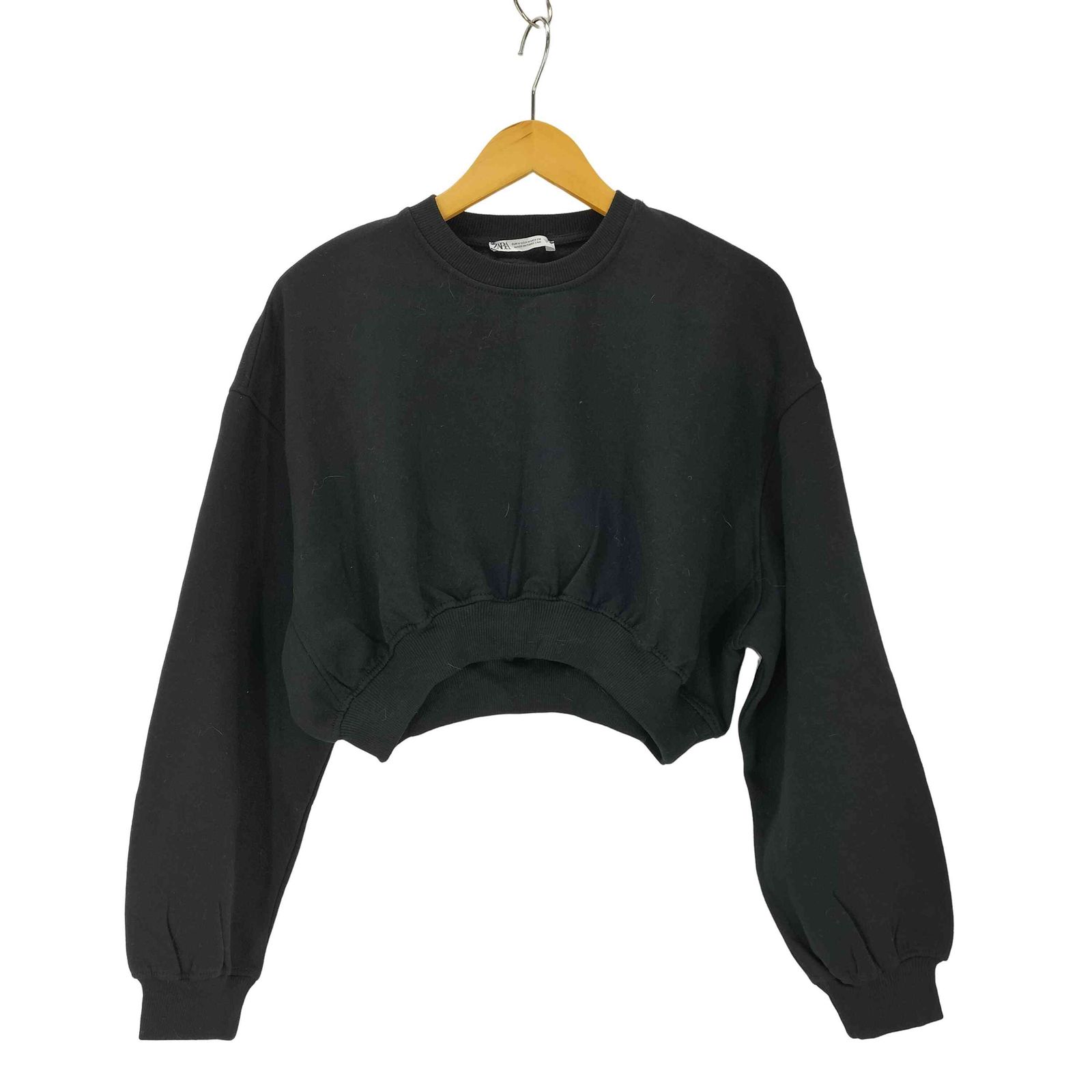 ZARA ベーシッククロップドスウェットシャツ トレーナー&スウェットパンツ ZARA - ZARA ショート丈 ベーシッククロップドスウェットシャツ