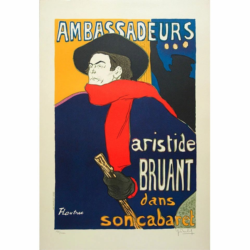 版画 ロートレック 「アンバサドールのアリスティード