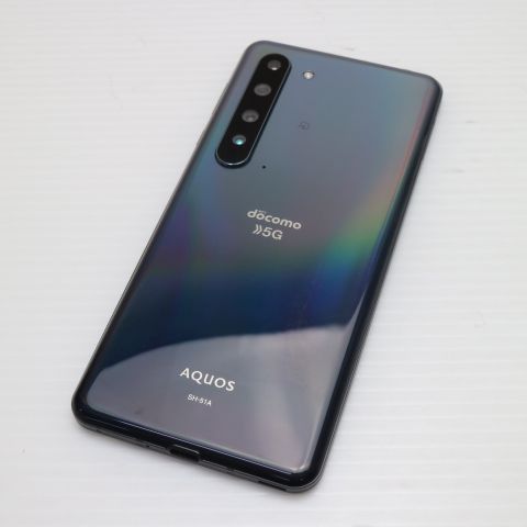 超美品 SH-51A AQUOS R5G ブラックレイ スマホ 白ロム 土日祝