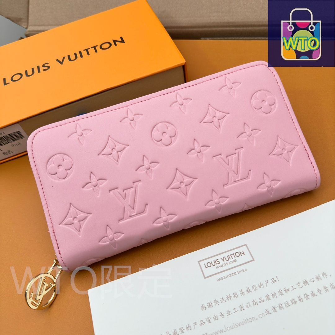 LVルイ・ヴィトン/財布はパッドMonogramエンボス模様の小羊の皮