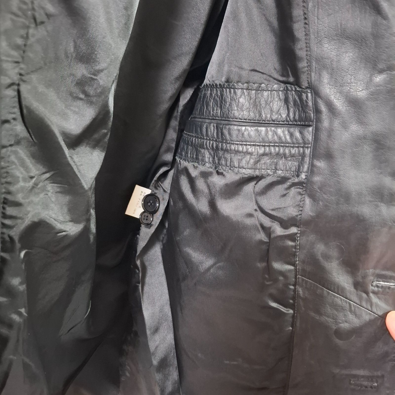 ５４号　L～XL　パリス　東京　レザージャケット　メンズ　メンズ　黒　ブラック　牛革