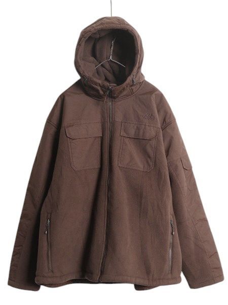 【お得なクーポン配布中!】 US企画 ノースフェイス フリース パーカー ジャケット メンズ XXL / 古着 アウトドア ナイロン 切替 フード 厚手 ジャンパー ブルゾン 2XL