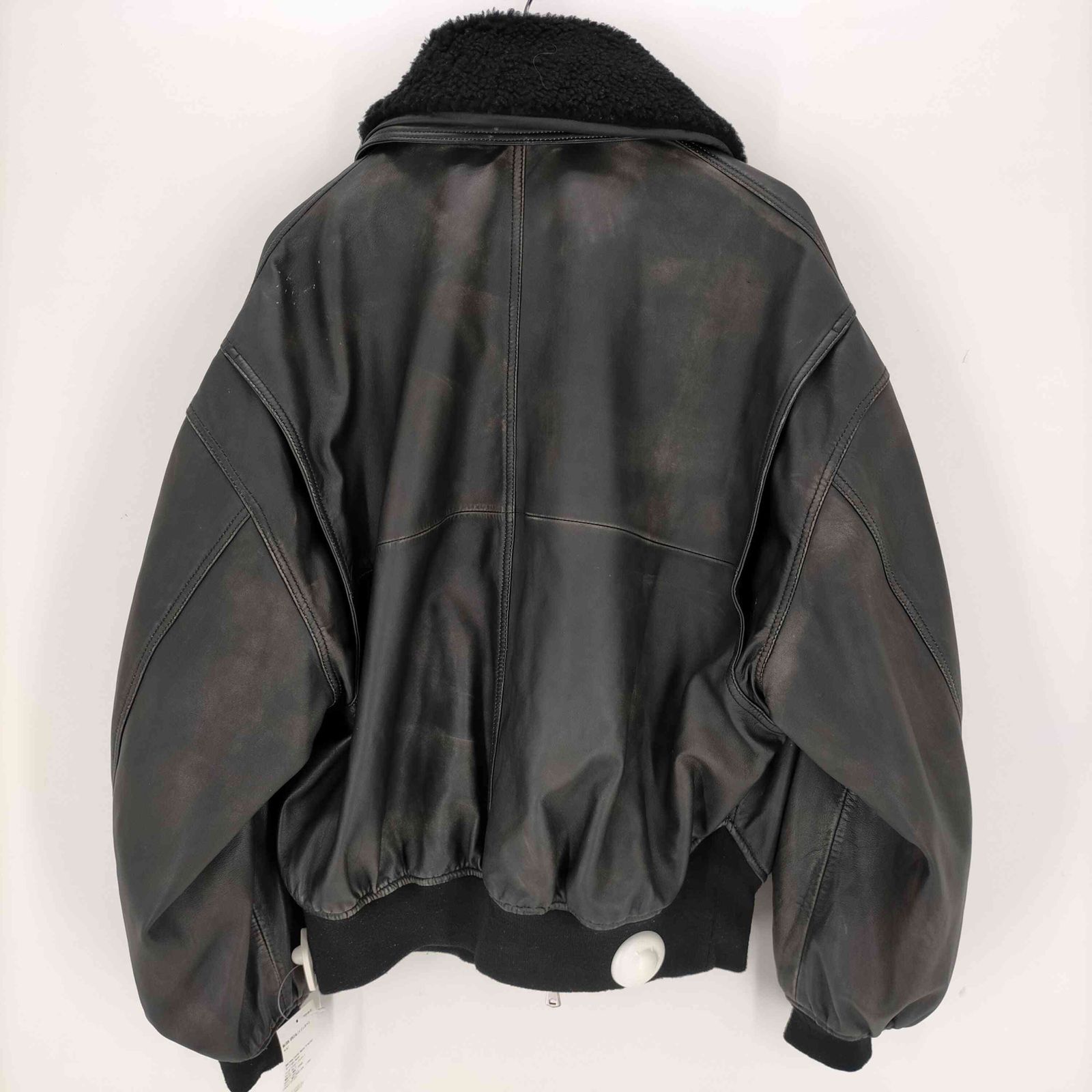 ジャケット・アウター MAISON SPECIAL 24aw Leather Jacket 24AW Pre-Order] Artificial Leather Prime-Over Zip-Up Blouson
