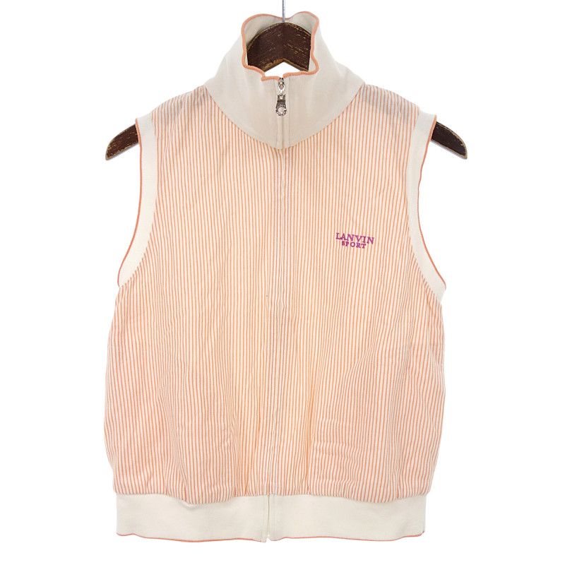ランバン/LANVIN SPORT GOLF ゴルフ ストライプ ジップアップ