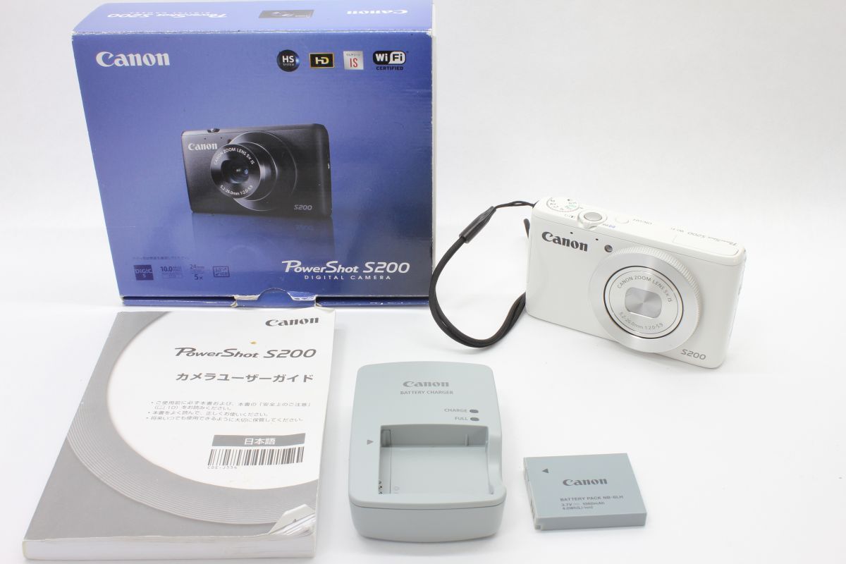 上品 キャノン Canon PowerShot S200 ホワイト セブンイレブンモデル 動作 済