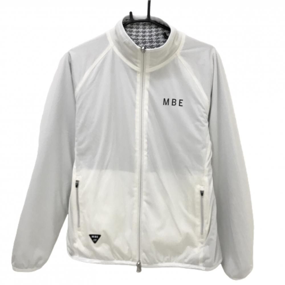 【希少】MASTER BUNNY ワッペン　リバーシブル　ジャケット　ブルゾン マスターバニー リバーシブルジャケット 白×杢グレー 千鳥格子 裏白