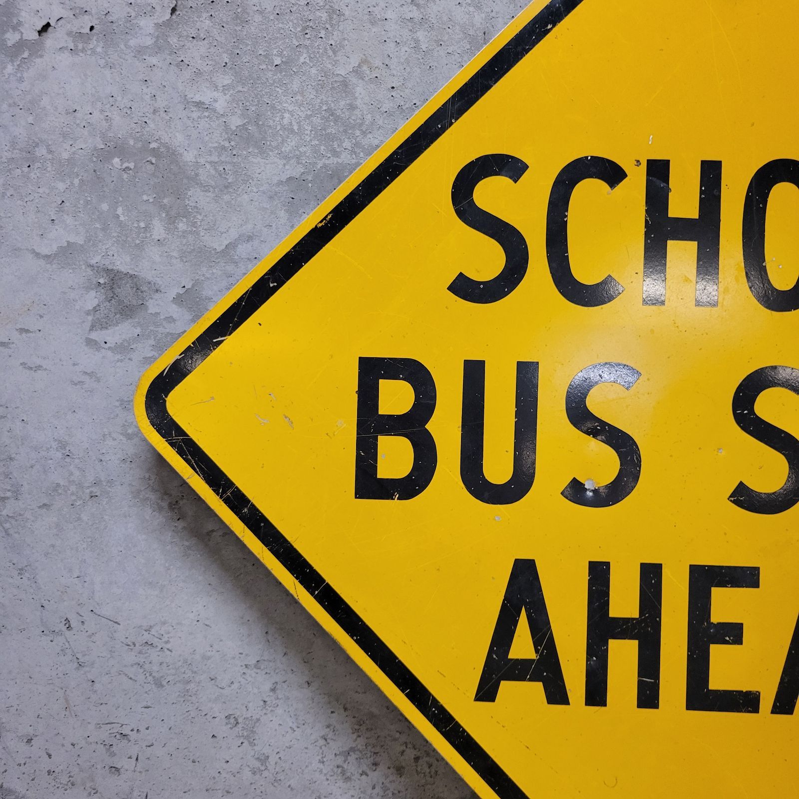 看板】ビンテージ 標識 サイン SCHOOL BUS STOP AHEAD スクールバス