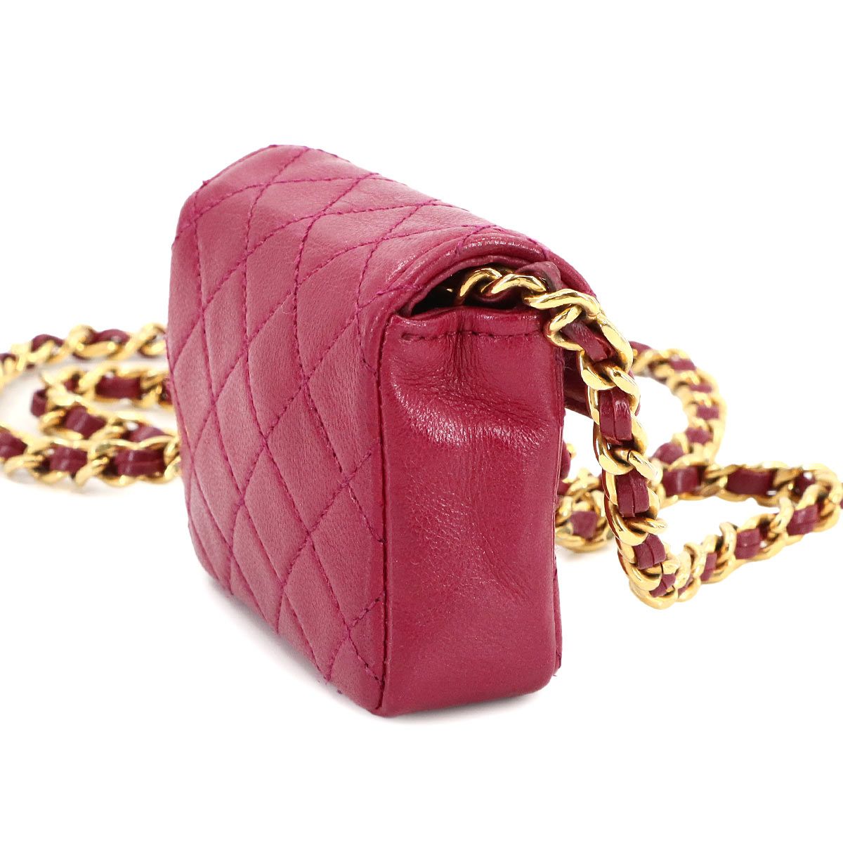 美品 シャネル CHANEL ミニミニ マトラッセ チェーン ショルダー