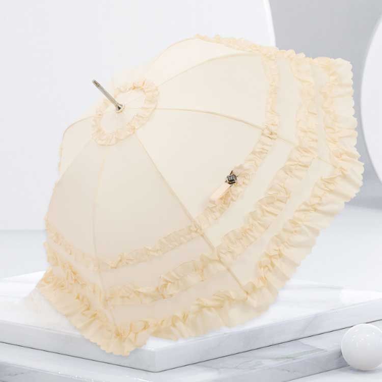 LIZ LISA 花柄＆水玉♡フリル♡ホワイト 傘 新品 ロリータ 可愛い系