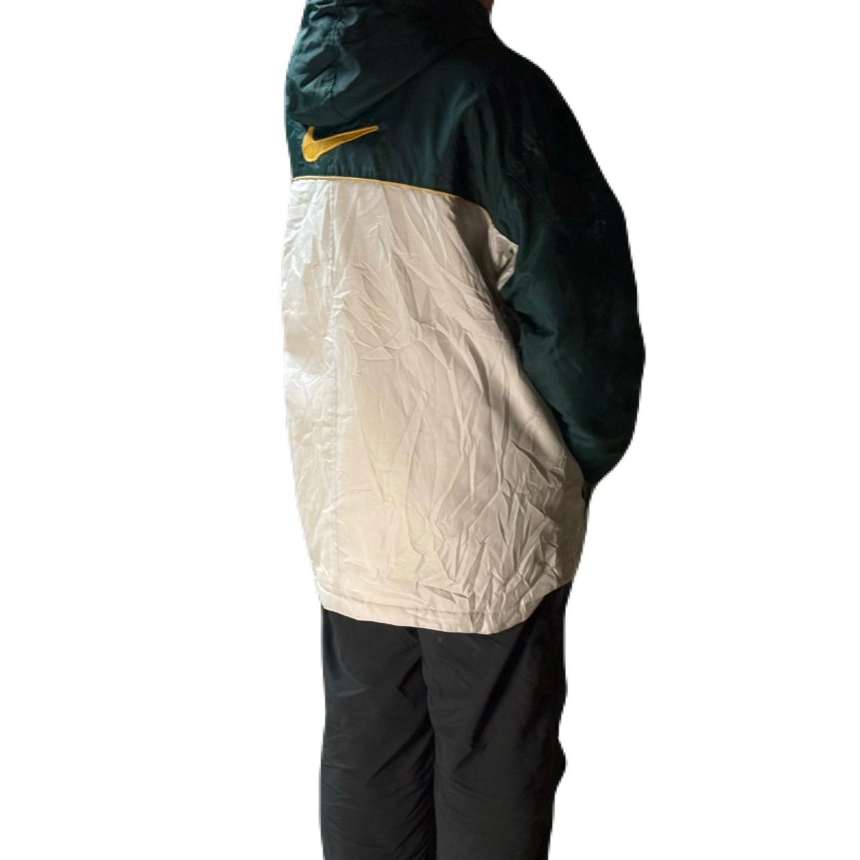 NIKE ナイキ PaddedJacket パディングジャケット フード付き 中綿 銀 