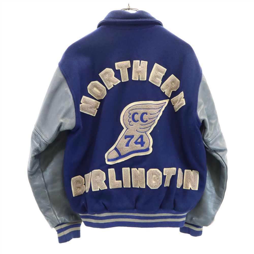 キャンパス 70s ヴィンテージ スタジャン ネイビー系 CAMPUS 袖レザー