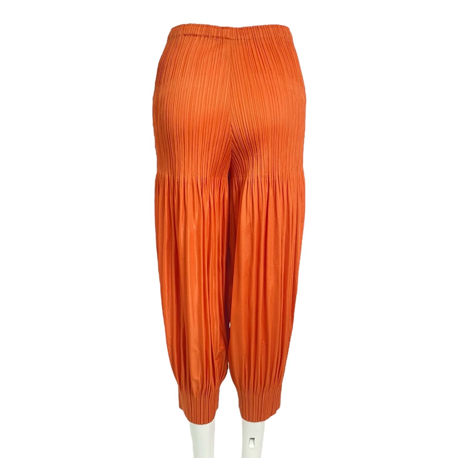 ISSEY MIYAKE イッセイミヤケ PLEATS PLEASE プリーツプリーズ パンツ 立体デザイン オレンジ サイズ4