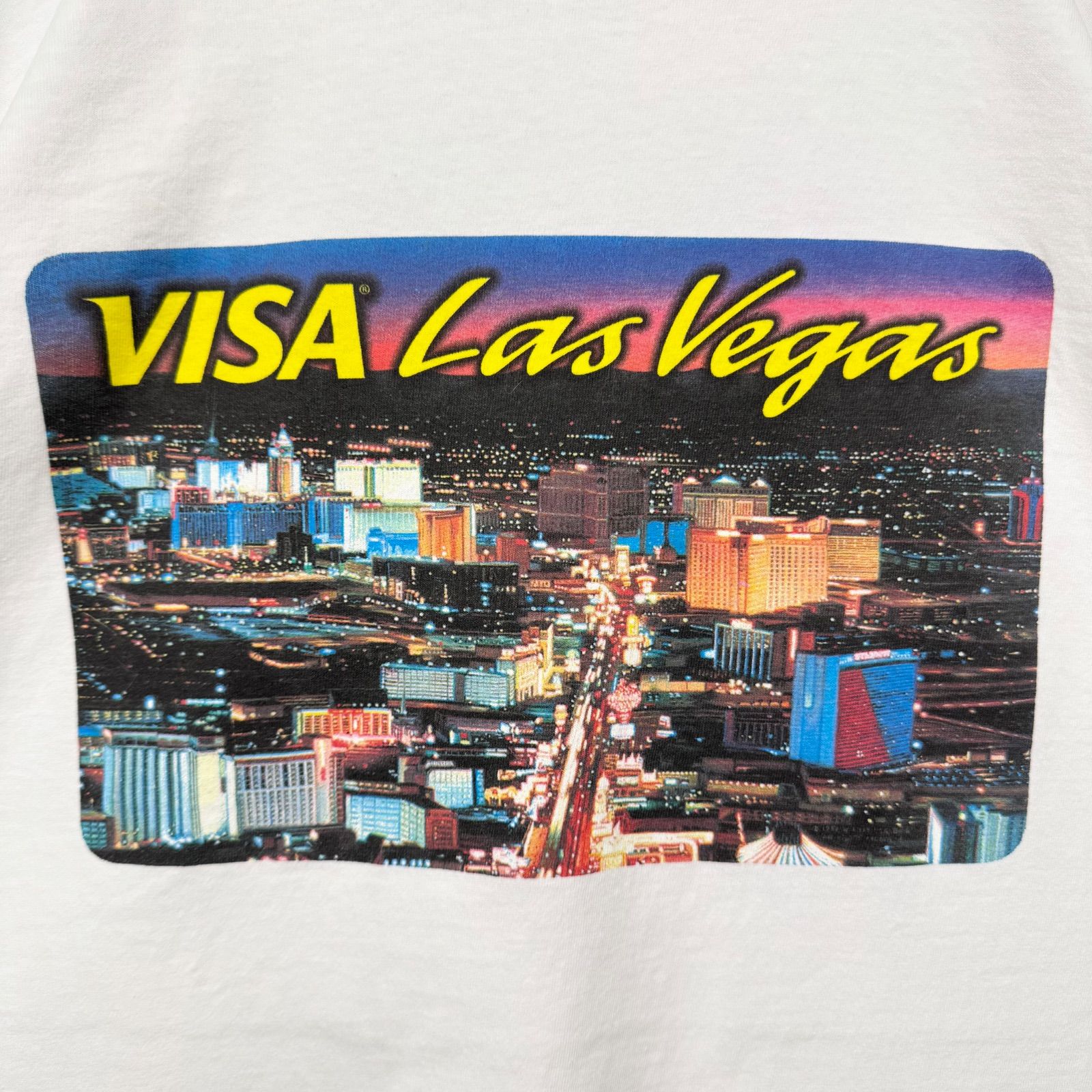 00s VISA Las Vegas Card Print T-shirt Tee ビザ ラスベガス カード 