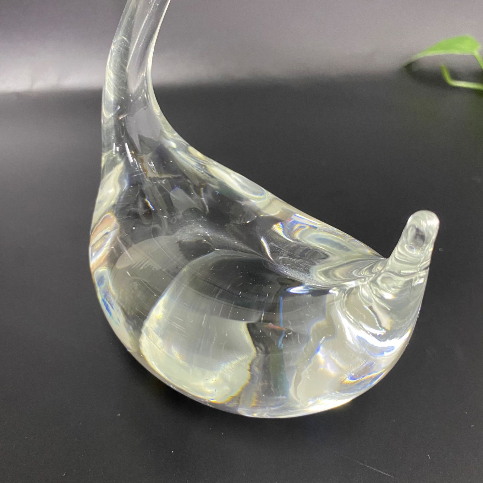 希少・美品】KURAT Craft Glas ガラス工芸 白鳥 スワン クリスタル調 