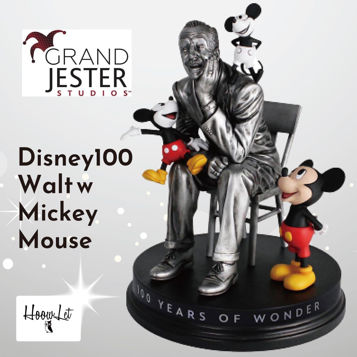ディズニー 100周年 限定モデル Grand Jester Studios ディズニー100 ウォルト・ディズニー＆ミッキー Disney100  Walt w/Mickey Mouse フィギュア おしゃれ インテリア 正規輸入品 プレゼント ギフト