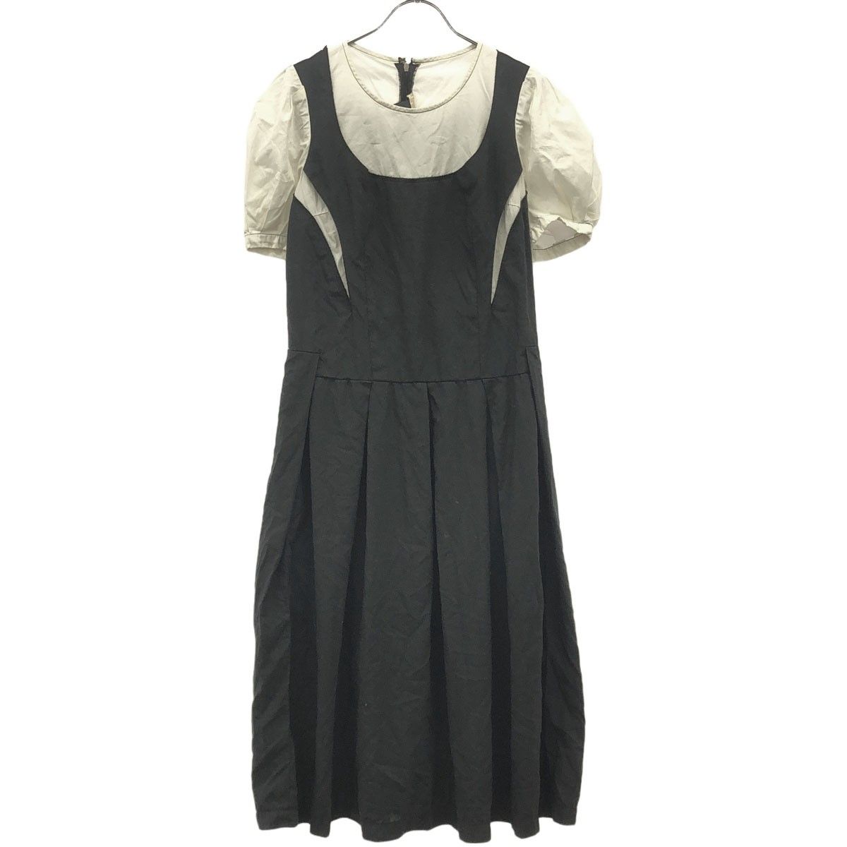 COMME des GARCONS COMME des GARCONS コムデギャルソンコムデギャルソン 18SS 製品染めドッキングポリエステルワンピース RA-O006 ブラック XS