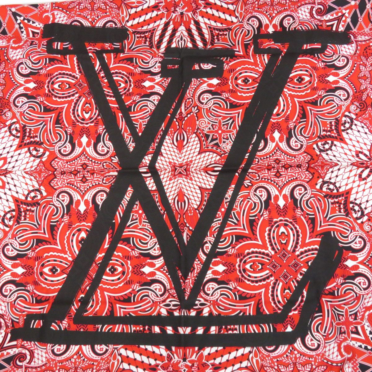 LOUIS VUITTON ルイヴィトン M78659 ロゴモチーフ スカーフ シルク