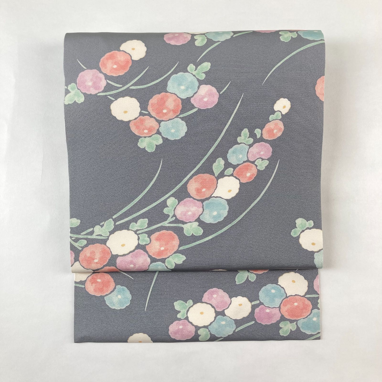 平和屋着物＊夏物 八寸名古屋帯 枝葉文 銀糸 CAAW5598fb