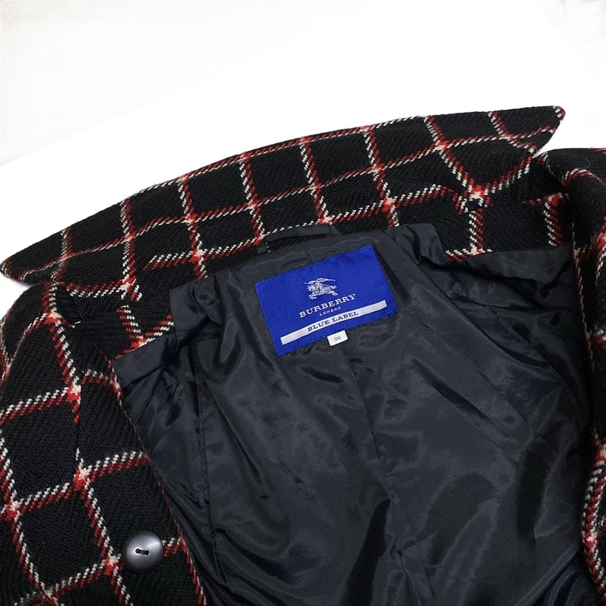Burberry Blue Label ピーコート 38サイズ BURBERRY BLUE LABEL 「BURBERRY LABEL」 ピーコート 38